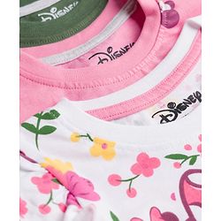 Babyhug Disney Single Jersey Knit Full Sleeves T-Shirts with Minnie Mouse Graphic & Frill Detailing Pack of 3 - Multicolor