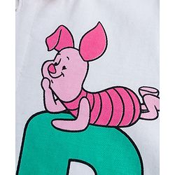 Babyhug Disney Single Jersey Knit Full Sleeves Polo T-Shirt with Winnie the Pooh Graphic - White