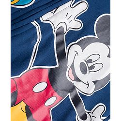 Babyhug Disney Single Jersey Knit Full Sleeves Hooded SweatJacket & Lounge Pant Set with T-Shirt & Mickey Mouse Graphic Pocket Detailing - Multicolor