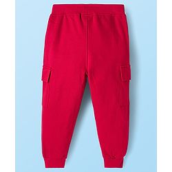 Babyhug Disney Single Jersey Knit Full Sleeves Hooded SweatJacket & Lounge Pant Set with T-Shirt & Mickey Mouse Graphic Pocket Detailing - Multicolor