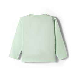 Babyhug 100% Cotton Knit Full Sleeves T-Shirt with Jungle Theme Print - Light Green