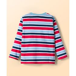 Babyhug Disney Single Jersey Knit Full Sleeves T-Shirts with Mickey Mouse Graphics & Stripes Pack of 3 - Multicolor