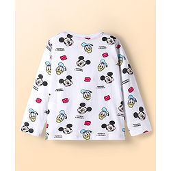 Babyhug Disney Single Jersey Knit Full Sleeves T-Shirts with Mickey Mouse Graphics & Stripes Pack of 3 - Multicolor
