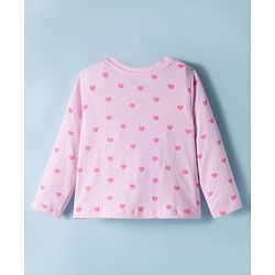 Babyhug Disney Single Jersey Knit Full Sleeves Night Suit with Minnie Graphic Pack of 2 - Pink & White