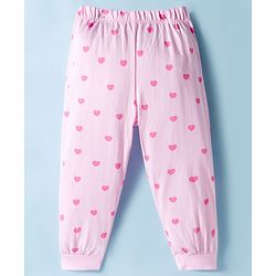 Babyhug Disney Single Jersey Knit Full Sleeves Night Suit with Minnie Graphic Pack of 2 - Pink & White