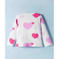 Babyhug Disney Single Jersey Knit Full Sleeves Night Suit with Minnie Graphic Pack of 2 - Pink & White