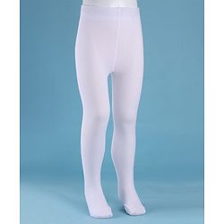 Cute Walk by Babyhug Knit Anti Bacterial Solid Footed Tights - White