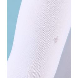 Cute Walk by Babyhug Knit Anti Bacterial Solid Footed Tights - White