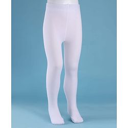 Cute Walk by Babyhug Knit Anti Bacterial Solid Footed Tights - White