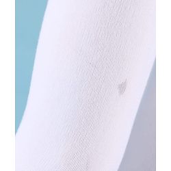 Cute Walk by Babyhug Knit Anti Bacterial Solid Footed Tights - White