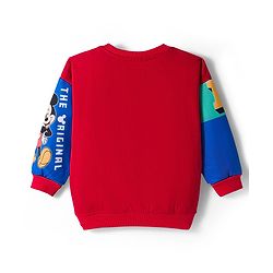 Babyhug Disney Terry Knit Drop Shoulder Full Sleeves Sweatshirt With Mickey Mouse Graphics - Multicolor