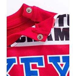 Babyhug Disney Terry Knit Drop Shoulder Full Sleeves Sweatshirt With Mickey Mouse Graphics - Multicolor