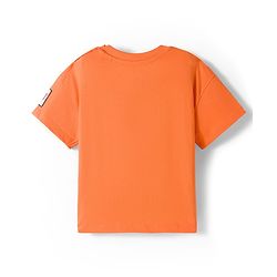 Babyhug Disney Single Jersey Knit Half Sleeves T-Shirt and Leggings with Marrie Graphic Badge Detailing - Orange & Black