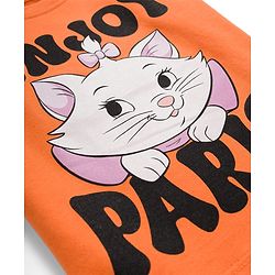 Babyhug Disney Single Jersey Knit Half Sleeves T-Shirt and Leggings with Marrie Graphic Badge Detailing - Orange & Black