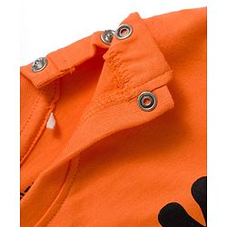 Babyhug Disney Single Jersey Knit Half Sleeves T-Shirt and Leggings with Marrie Graphic Badge Detailing - Orange & Black