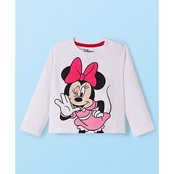 Babyhug Terry Knit Drop Shoulder Full Sleeves Hooded SweatJacket & Lounge Pant Set with T-Shirt Minnie & Friends Graphic - Pink