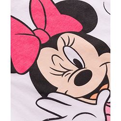 Babyhug Terry Knit Drop Shoulder Full Sleeves Hooded SweatJacket & Lounge Pant Set with T-Shirt Minnie & Friends Graphic - Pink
