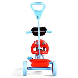 Babyhug Marvel Avengers Captain America Kids Tricycle with Parental Handle- Blue & Red| Antislip Pedals| Puncture Proof Wheels| Easy Assembling| Foldable Footrest| Toy for 2 to 5 year| Gifting Option