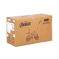 Babyhug Marvel Avengers Captain America Kids Tricycle with Parental Handle- Blue & Red| Antislip Pedals| Puncture Proof Wheels| Easy Assembling| Foldable Footrest| Toy for 2 to 5 year| Gifting Option