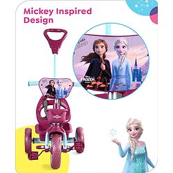 Babyhug Disney Mickey Kids Tricycle with Parental Push Handle- Red & Black| Antislip Pedals| Puncture Proof Wheels| Easy Assembling| Foldable Footrest| Toy for 2 to 5 year| Gifting Option