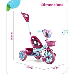 Babyhug Disney Mickey Kids Tricycle with Parental Push Handle- Red & Black| Antislip Pedals| Puncture Proof Wheels| Easy Assembling| Foldable Footrest| Toy for 2 to 5 year| Gifting Option