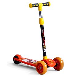 Babyhug Marvel Avengers Iron Man Kids 3 Wheel Scooter with Attractive Led Wheels- Red| Compact Fold| Lean-to-Steer| Toy for 3 to 14 years Boys & Girls| Gifting Option| Physical Activity| 50kg Capacity