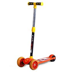 Babyhug Marvel Spider Man Kids 3 Wheel Scooter with Attractive Led Wheels|Compact Fold| Lean-to-Steer| Gifting Option| Physical Activity - Red & Blue