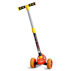 Babyhug Marvel Spider Man Kids 3 Wheel Scooter with Attractive Led Wheels|Compact Fold| Lean-to-Steer| Gifting Option| Physical Activity - Red & Blue