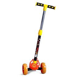 Babyhug Marvel Spider Man Kids 3 Wheel Scooter with Attractive Led Wheels|Compact Fold| Lean-to-Steer| Gifting Option| Physical Activity - Red & Blue