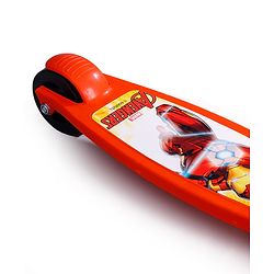 Babyhug Marvel Spider Man Kids 3 Wheel Scooter with Attractive Led Wheels|Compact Fold| Lean-to-Steer| Gifting Option| Physical Activity - Red & Blue