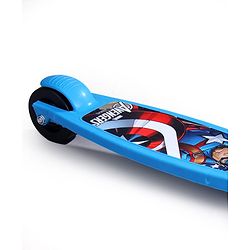 Babyhug Marvel Spider Man Kids 3 Wheel Scooter with Attractive Led Wheels|Compact Fold| Lean-to-Steer| Gifting Option| Physical Activity - Red & Blue