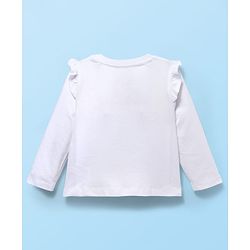 Babyhug Disney Single Jersey Knit Full Sleeves T-Shirt & Legging With Minnie Mouse Graphics & Mesh skirt Detailing - White & Red