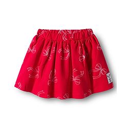 Babyhug Disney Terry Knit Drop Shoulder Full Sleeves Sweatshirt with Inner Shirt & Skirt Set with Minnie Graphics - Red