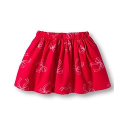 Babyhug Disney Terry Knit Drop Shoulder Full Sleeves Sweatshirt with Inner Shirt & Skirt Set with Minnie Graphics - Red