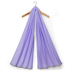 Babyhug Georgette Woven Three Fourth Sleeve Choli Lehenga & Dupatta Set with Floral Embroidery - Lavender