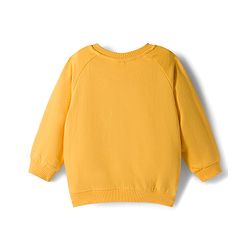 Babyhug Disney Terry Knit Drop Shoulder Full Raglan Sleeves Sweatshirt & Lounge Pant Set with Winnie the Pooh Graphic & Ear Applique - Yellow