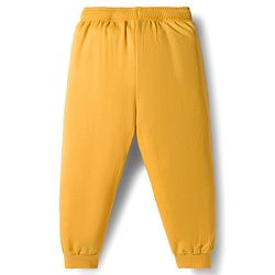 Babyhug Disney Terry Knit Drop Shoulder Full Raglan Sleeves Sweatshirt & Lounge Pant Set with Winnie the Pooh Graphic & Ear Applique - Yellow