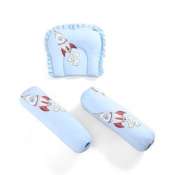 Babyhug 100% Cotton Gadda Bedding Set Cute Car Print - Sea Green| Soft & Breathable Cotton Shell| Mattress with Pillow & 2 Bolsters| Gentle Cushioned Support| Gifting Option for 0to12 Months