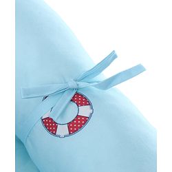 Babyhug 100% Cotton Gadda Bedding Set Cute Car Print - Sea Green| Soft & Breathable Cotton Shell| Mattress with Pillow & 2 Bolsters| Gentle Cushioned Support| Gifting Option for 0to12 Months