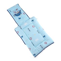 Babyhug 100% Cotton Baby Sleeping Bag with Hood Little Sailor Print - Blue| Use as Carry Nest, Mattress or Sleeping Bag| Newborn to Toddler Boys & Girls| New Born Gifting| Warm and Cozy