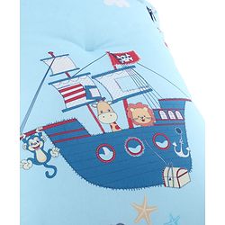 Babyhug 100% Cotton Baby Sleeping Bag with Hood Little Sailor Print - Blue| Use as Carry Nest, Mattress or Sleeping Bag| Newborn to Toddler Boys & Girls| New Born Gifting| Warm and Cozy