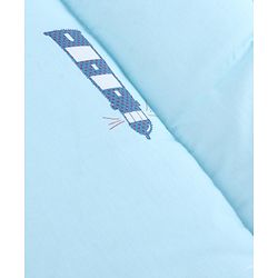 Babyhug 100% Cotton Baby Sleeping Bag with Hood Little Sailor Print - Blue| Use as Carry Nest, Mattress or Sleeping Bag| Newborn to Toddler Boys & Girls| New Born Gifting| Warm and Cozy