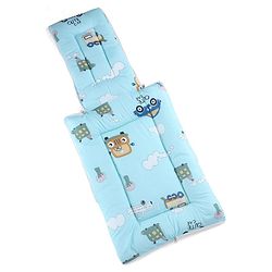 Babyhug 100% Cotton Baby Sleeping Bag with Hood Little Sailor Print - Blue| Use as Carry Nest, Mattress or Sleeping Bag| Newborn to Toddler Boys & Girls| New Born Gifting| Warm and Cozy