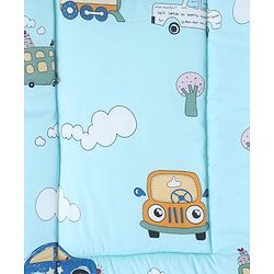 Babyhug 100% Cotton Baby Sleeping Bag with Hood Little Sailor Print - Blue| Use as Carry Nest, Mattress or Sleeping Bag| Newborn to Toddler Boys & Girls| New Born Gifting| Warm and Cozy