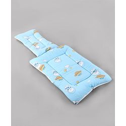 Babyhug 100% Cotton Baby Sleeping Bag with Hood Little Sailor Print - Blue| Use as Carry Nest, Mattress or Sleeping Bag| Newborn to Toddler Boys & Girls| New Born Gifting| Warm and Cozy