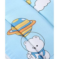 Babyhug 100% Cotton Baby Sleeping Bag with Hood Little Sailor Print - Blue| Use as Carry Nest, Mattress or Sleeping Bag| Newborn to Toddler Boys & Girls| New Born Gifting| Warm and Cozy
