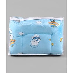 Babyhug 100% Cotton Baby Sleeping Bag with Hood Little Sailor Print - Blue| Use as Carry Nest, Mattress or Sleeping Bag| Newborn to Toddler Boys & Girls| New Born Gifting| Warm and Cozy