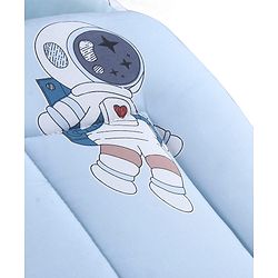 Babyhug 100% Cotton Baby Sleeping Bag with Hood Little Sailor Print - Blue| Use as Carry Nest, Mattress or Sleeping Bag| Newborn to Toddler Boys & Girls| New Born Gifting| Warm and Cozy