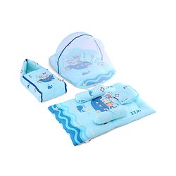 Babyhug Super Saver Bedding Combo Set of 3 Sailor Friends Print - Blue| 100% Cotton| Pillows & Bolsters Included| Lightweight & Travel Friendly| Breathable Fabric| Gifting  Option for 0to6 Months