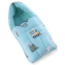 Babyhug Super Saver Bedding Combo Set of 3 Sailor Friends Print - Blue| 100% Cotton| Pillows & Bolsters Included| Lightweight & Travel Friendly| Breathable Fabric| Gifting  Option for 0to6 Months